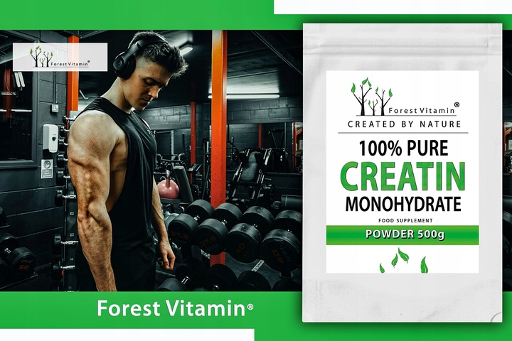 PURE CREATINE 500g KREATYNA MONOHYDRAT SIŁA MASA
