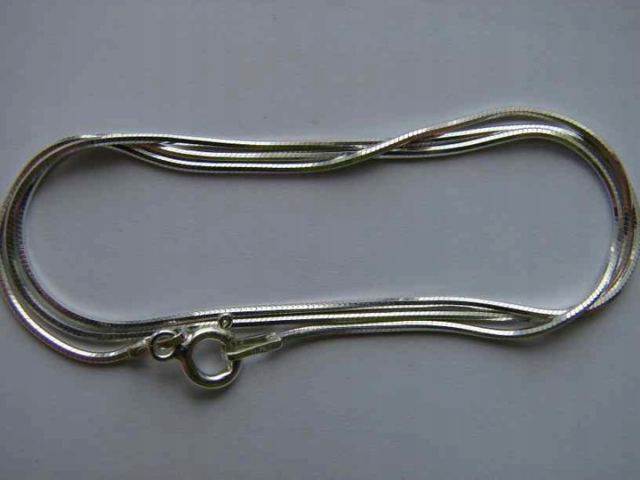 Srebrny Łańcuszek Żmijka Linka OŚMIOKĄTNA 42cm pr.925 chrzest komunia