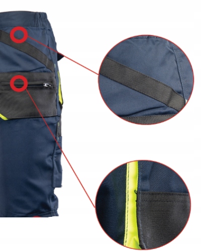 SPODNIE robocze do pasa ODPINANE NOGAWKI 54 Męskie