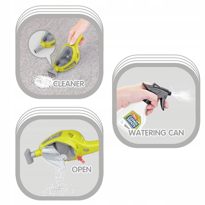 WÓZEK ZESTAW DO SPRZĄTANIA WIADERKO ODKURZACZ MOP DLA DZIECI MATADI