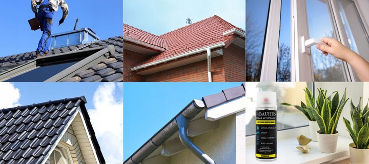 GUMA w sprayu Uszczelniacz do Kominków Okien Dachów BEZBARWNY 400ml Bauhus