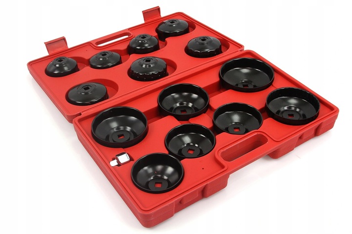ZESTAW KLUCZY NASADEK W WALIZCE DO ODKRĘCANIA FILTRÓW OLEJU 15 ELEMENTÓW