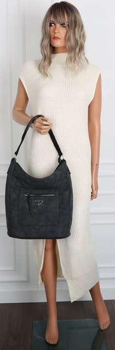 Torebka Damska Listonoszka Worek Shopper na Ramię Miejska YD1067 Czarna