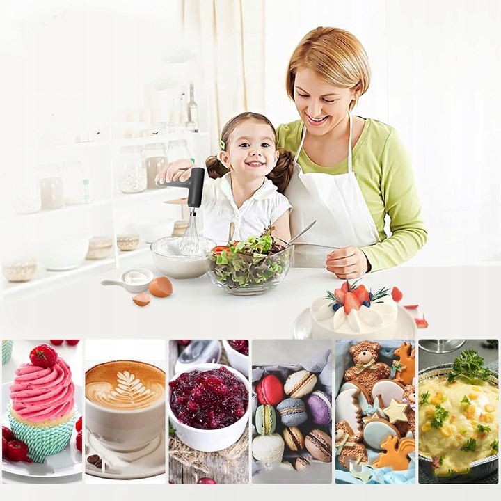 MIKSER ELEKTRYCZNY DO JAJEK BEZPRZEWODOWY 3 BIEGI