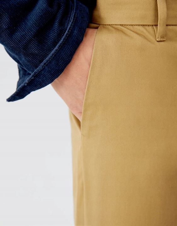 PULL & BEAR KAMELOWE KLASYCZNE SPODNIE (34)