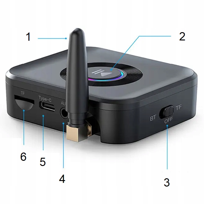 ODBIORNIK DŹWIĘKU BLUETOOTH ADAPTER AUX MINI-JACK