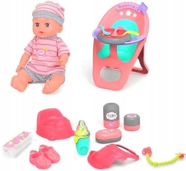 LALKA BOBAS PIJE SIKA MÓWI PO POLSKU PŁACZE 24 DŹWIĘKÓW KRZESEŁKO DO KARMIE