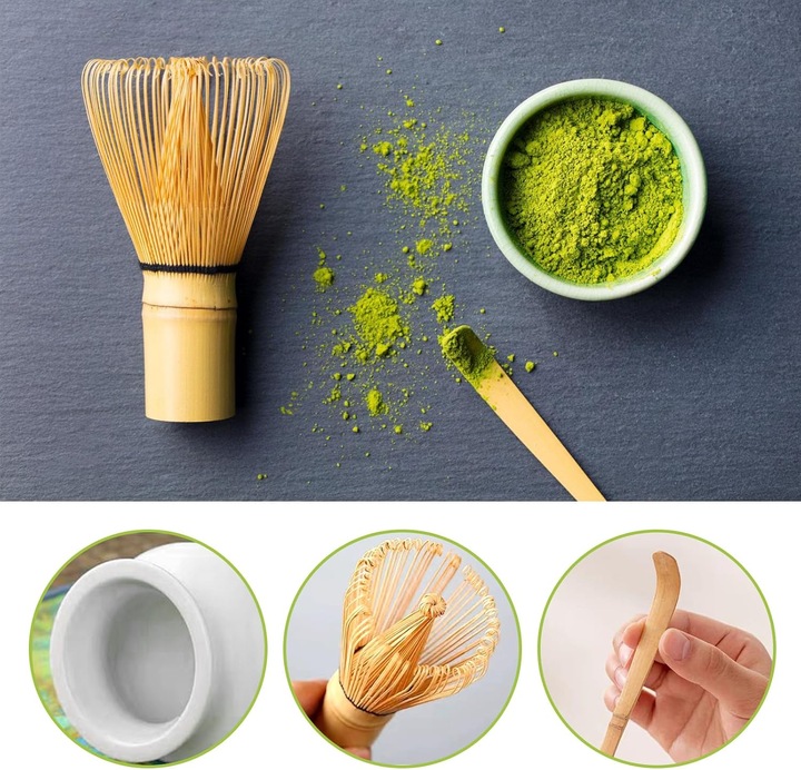 ZESTAW DO HERBATY MATCHA, ZESTAW MIOTEŁ MATCHA, Z TRZEPACZKĄ DO MATCHY 5W1