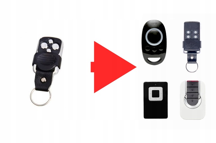 PILOT DO BRAMY Wiśniowski 2 zamiennik MHz 433,92 4-kanałowy bateria czarny