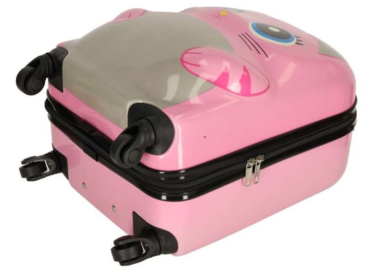 Walizka Podróżna dla Dzieci na Kółkach Bagaż Podręczny Rączka Kotek Kot