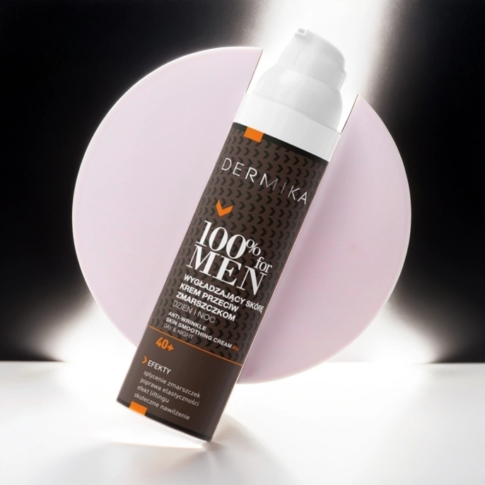 KREM DO TWARZY DLA MĘŻCZYZN 40+ DERMIKA 100% FOR MEN WYGŁADZAJĄCY 100ML