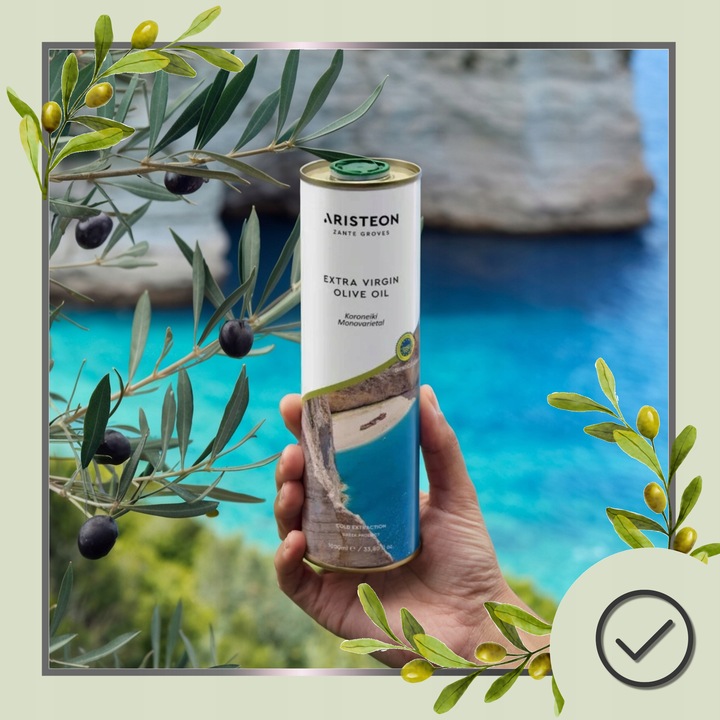 Oliwa z oliwek EXTRA VIRGIN Grecka 1L TŁOCZONA NA ZIMNO ARISTEON 1000 ml