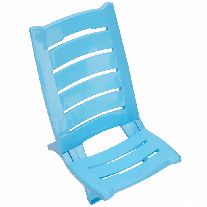 KRZESŁO PLAŻOWE SKŁADANE PLASTIKOWE KRZESEŁKO MOCNE TURYSTYCZNE LEŻAK FOTEL