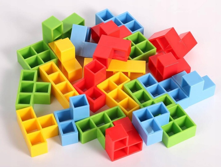 48-CZĘŚCIOWA GRA RÓWNOWAŻĄCA EDUKACYJNA UKŁADANKA DLA DZIECI TETRA TOWER 3D