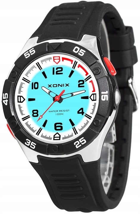 Zegarek XONIX WR100m Chłopięcy Młodzieżowy LATARKA
