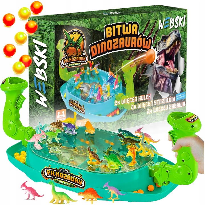 Bitwa Dinozaurów Gra Zręcznościowa Strzelanka Piłkozaury - Dino Atak WEBSKI