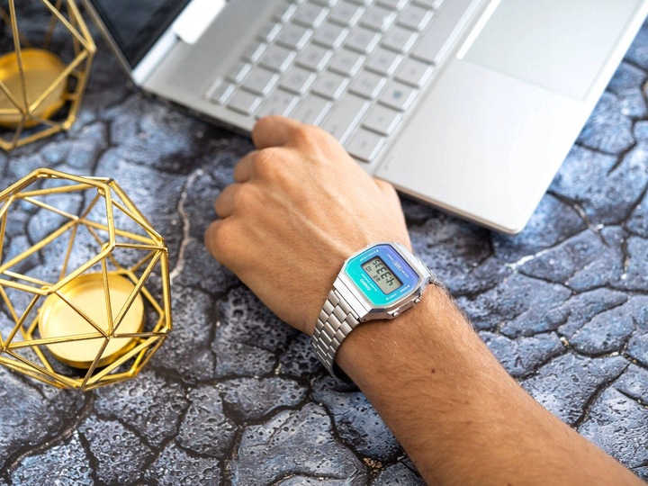 ZEGAREK CASIO A168WER-2AEF VINTAGE OMBRE SREBRNY