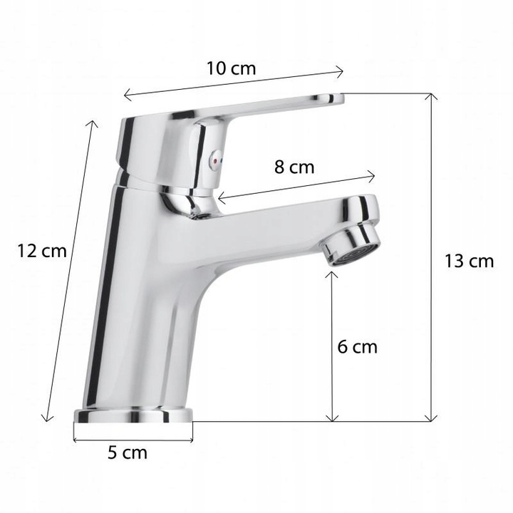 Bateria umywalkowa stojąca chrom srebrna kran do łazienki YOKA HOME