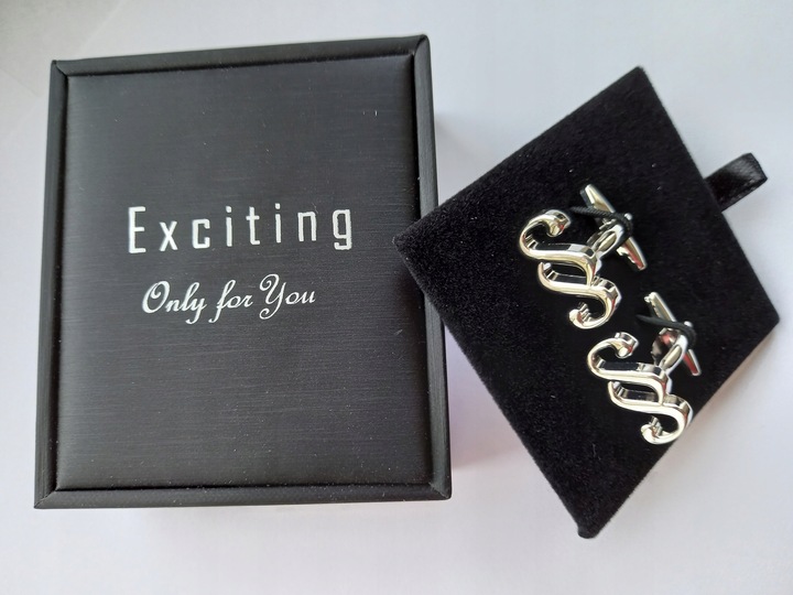 Srebrne spinki do mankietów Paragrafy dla Prawnika Sędziego Adwokata +Etui