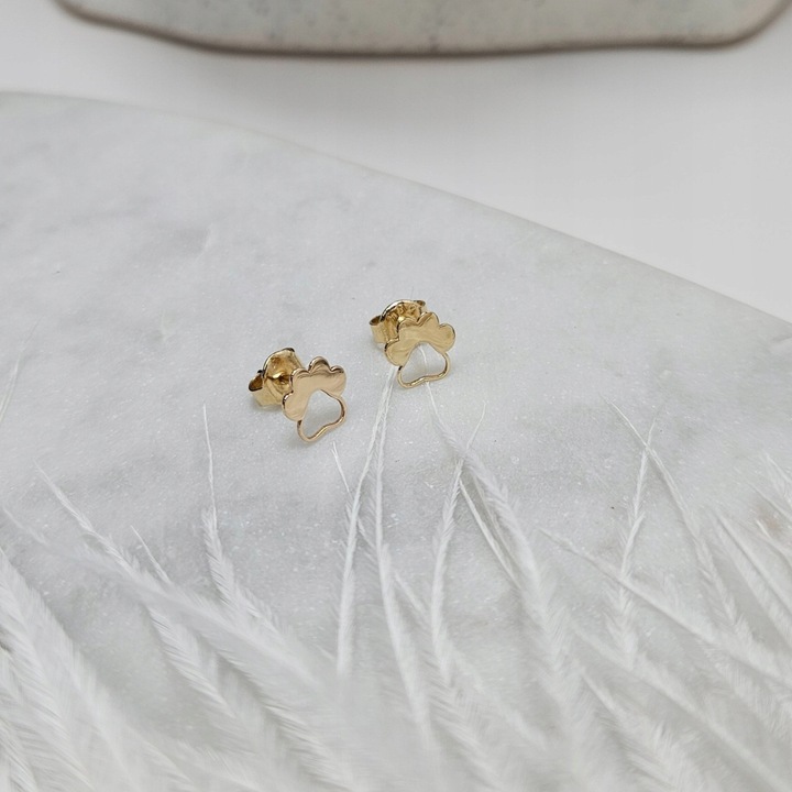 Złote kolczyki łapki - pr.585