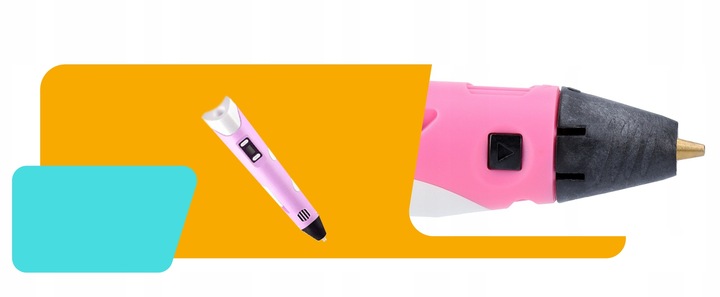 DŁUGOPIS 3D DLA DZIECI DRUKARKA 3D PEN RÓŻOWY + WKŁADY 110M ZESTAW XL