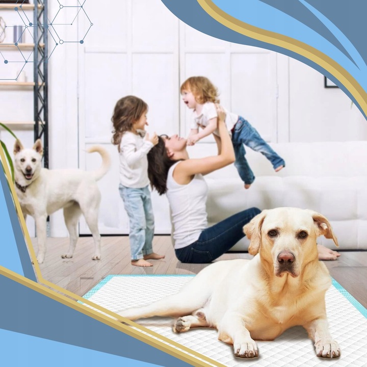 PODKŁADY HIGIENICZNE CHŁONNE MATY DLA PSA DO SIKANIA GRUBE 60x45cm 100 SZT