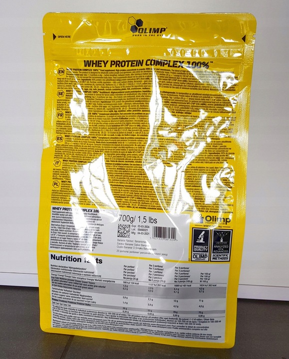 OLIMP WHEY PROTEIN COMPLEX 100% 700g BIAŁKO RZEŹBA