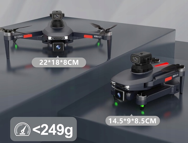 Dron TTROARDS 31P bezszczotkowy 4K 5G WiFi składany 40 km/h 360° omijanie