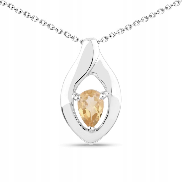 NATURALNY CYTRYN SREBRO UROCZY WISIOREK