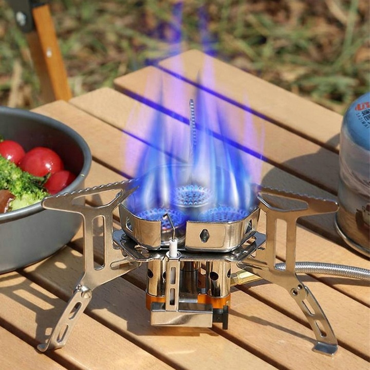 Doskonała MINI kuchenka turystyczna gazowa na kartusze z adapterem 5800W