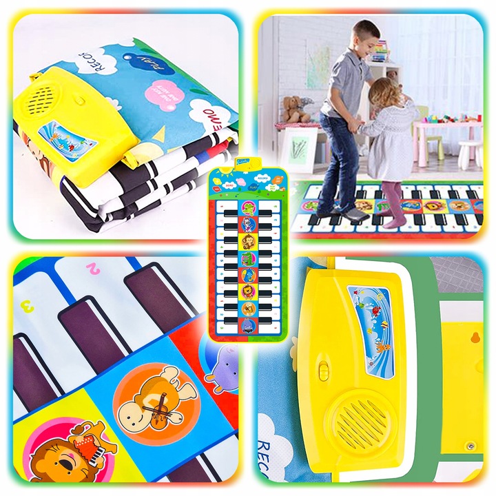 MATA DO TAŃCZENIA MUZYCZNA Pianino Interaktywna Gra dla Całej Rodziny