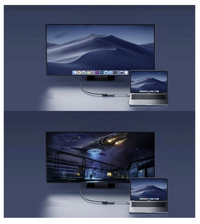 Kabel Adapter USB-C Thunderbolt 3 4 do DisplayPort 1.4 8K 5K 4K 240Hz