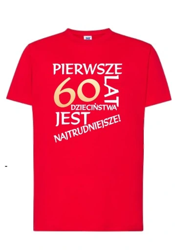 KOSZULKA MĘSKA PIERWSZE 30 40 50 60 70 URODZINY