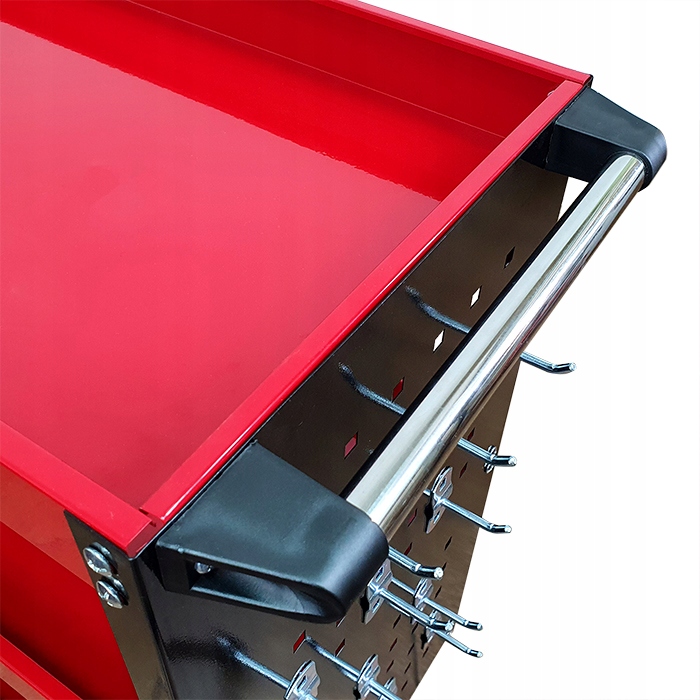 Wózek trzypółkowy warsztatowy narzędziowy 3PA cz ze ściankami Sherman