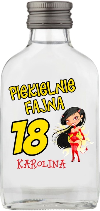 Butelka upominek na wieczór kawalerski BUTELKI Setki z nadrukiem UV napisem