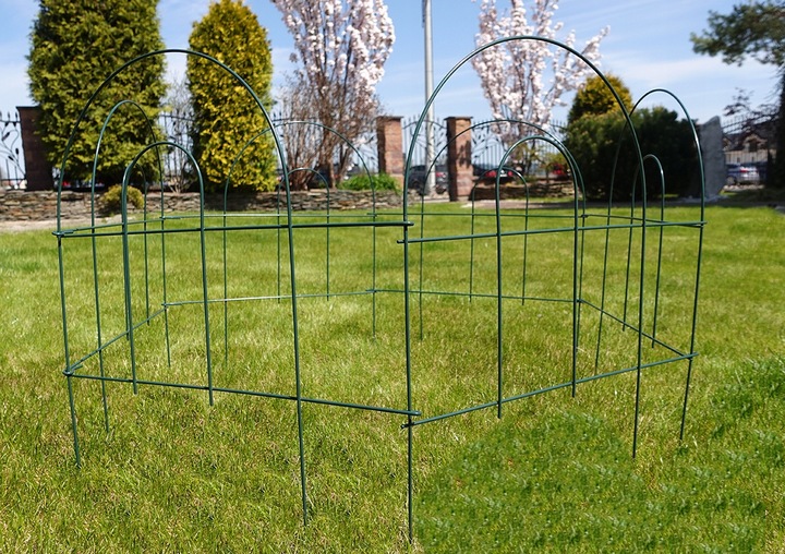 Ozdobny Płotek Ogrodowy 83cm Metal Rabatowy Do Ochrony Krzewów Roślin 308cm