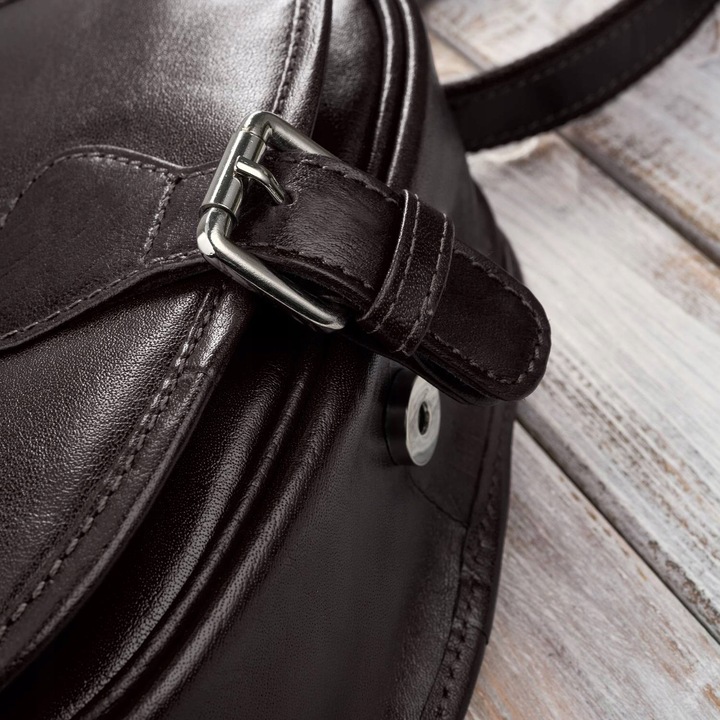 Torebka damska skórzana listonoszka ze skóry licowej brązowa Paolo Peruzzi