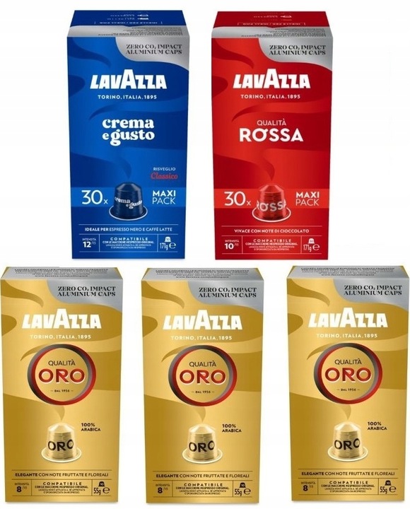 Kapsułki do Nespresso Lavazza zestaw 3x30 szt MIX SMAKÓW