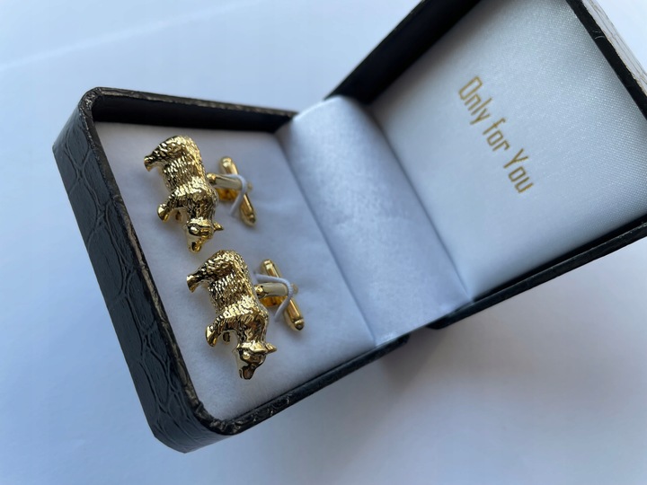 Srebrne spinki do mankietów koszuli EXC Jeleń Daniel dla Myśliwego Leśnika