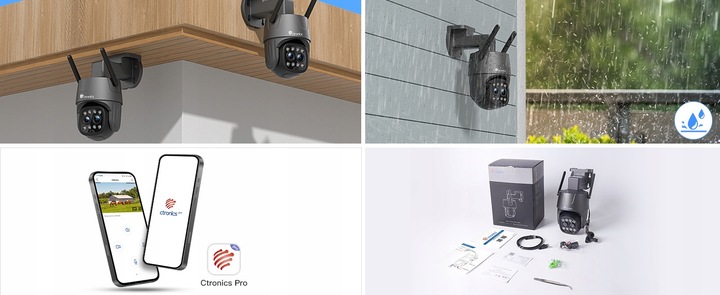 KAMERA ZEWNĘTRZNA IP Z KARTĄ SIM 3G 4G LTE GSM PTZ PODWÓJNY OBIEKTYW 6×ZOOM