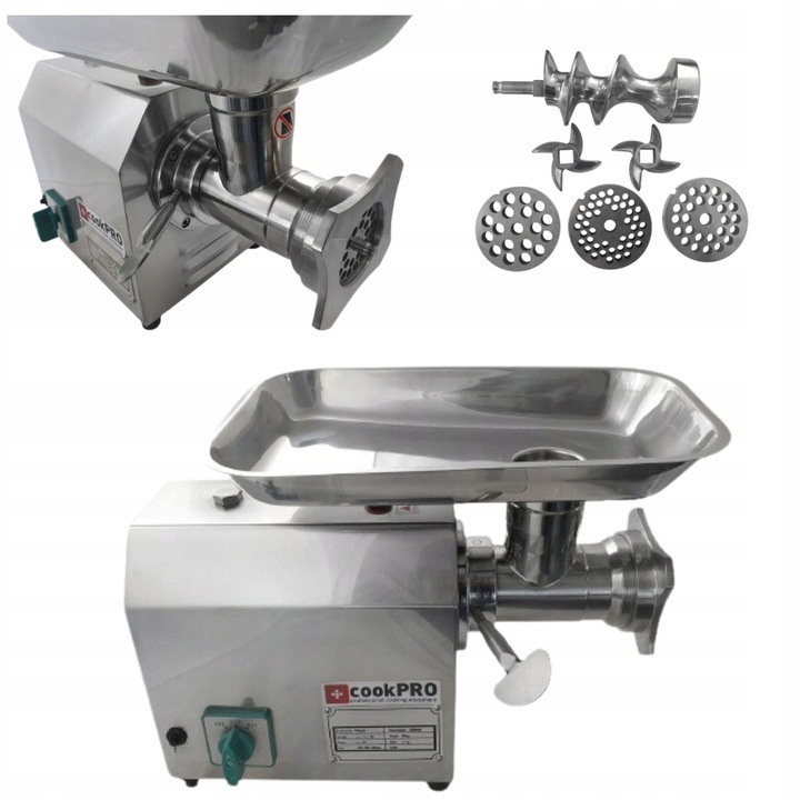 Wilk Profesjonalna Maszynka Do Mięsa TC12 INOX + 3 Sitka cookPRO 560040001