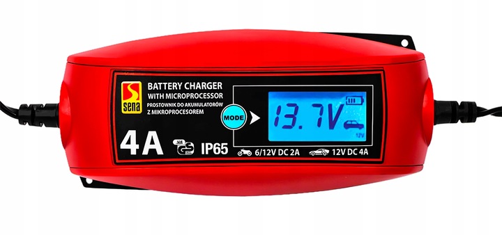 ŁADOWARKA PROSTOWNIK DO AKUMULATORA ŻELOWY 6V 12V AKUMULATORÓW LCD TUV GS