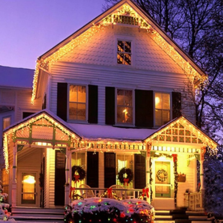 GIRLANDA LED ŚWIĄTECZNA 5M 150 LAMPEK KURTYNA DO DOMU WNĘTRZA NA ZEWNĄTRZ