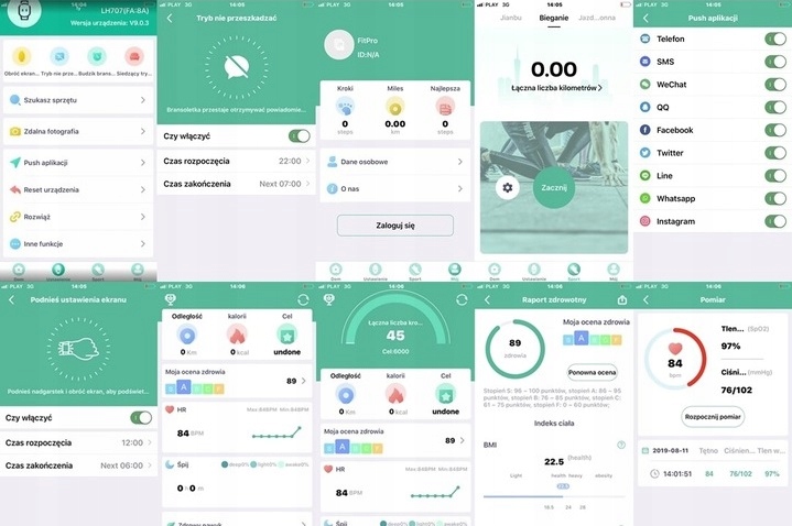 SMARTWATCH SMARTBAND ZEGAREK OPASKA SPORTOWA M7 APLIKACJE PL KROKOMIERZ ITP