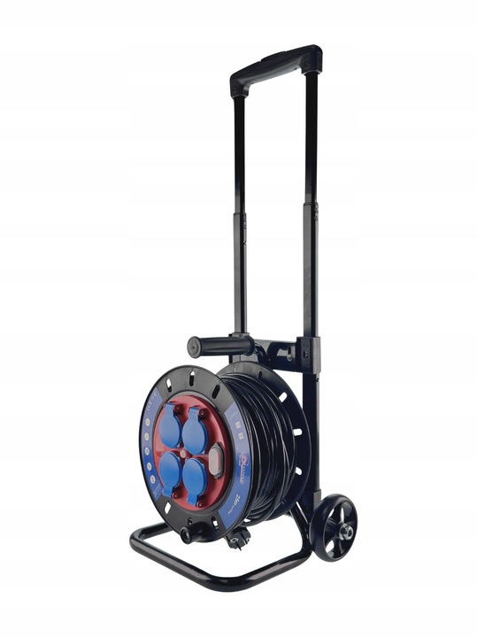 POLSKI PRZEDŁUŻACZ BĘBNOWY BUDOWLANY 3X2,5MM 25M NA WÓZKU STOJAK IP44