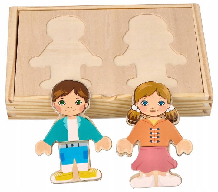 Drewniane klocki magnetyczne dla dzieci Ubieranka Adamtoys sklep zabawki