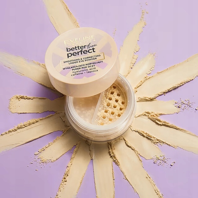 Puder wygładzająco korygujący pod oczy hialuronowy eveline better perfect