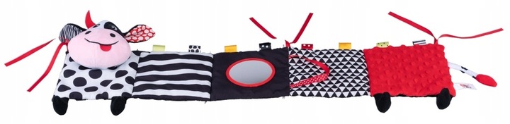 BaliBaZoo KSIĄŻECZKA HARMONIJKA KRÓWKA sensoryczna do łóżeczka dwustronna