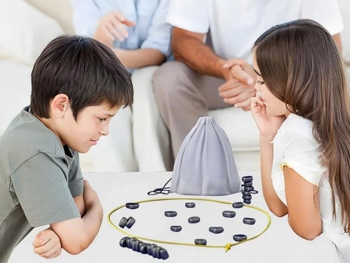 KAMIENIE MAGNETYCZNE GRA magnetyczna w SZACHY Prezent DUŻE logiczna dziecka