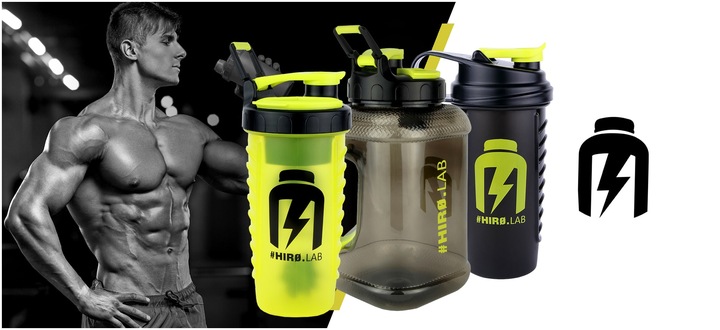 SZEJKER shaker SZCZELNY na siłownię białek 770 ml WBUDOWANY POJEMNIK hiro